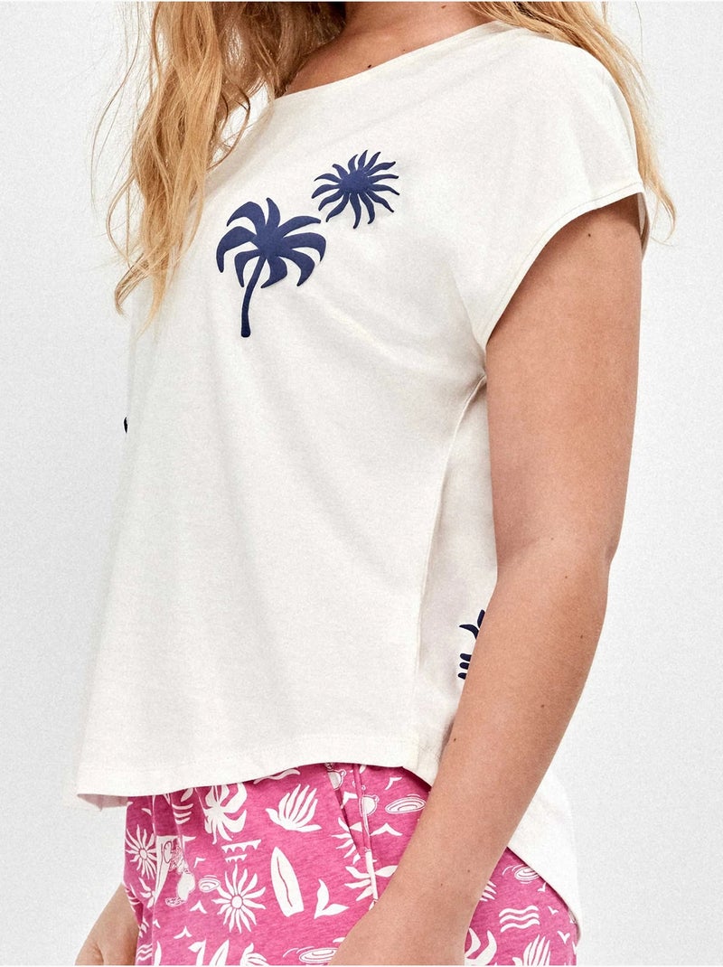 Snoopy print mouwloze pyjama Ecru - Kiabi