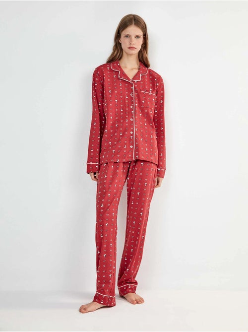 Snoopy pyjama met overhemd en print - Kiabi Snoopy pyjama met overhemd en print - Kiabi