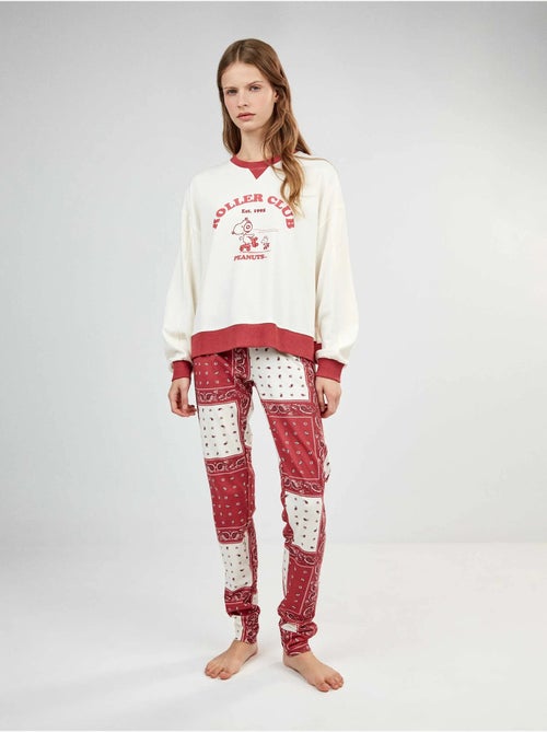 Snoopy pyjama met paisley bedrukte broek - Kiabi Snoopy pyjama met paisley bedrukte broek - Kiabi
