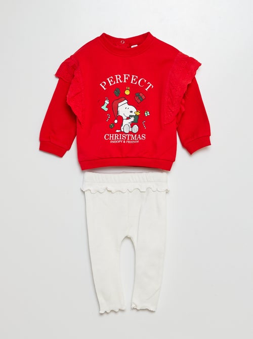 Snoopy-setje met sweater + legging - 2-delig - Kiabi