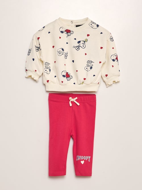 Snoopy-setje met sweater + legging - 2-delig - Kiabi