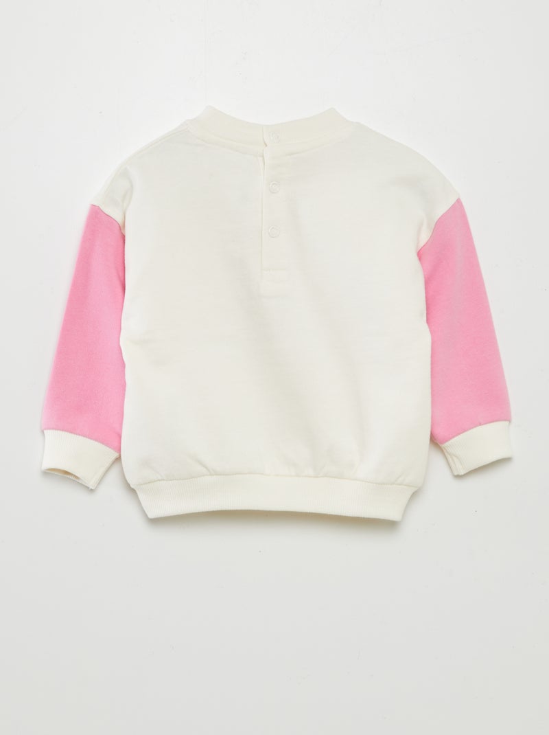 'Snoopy'-sweater van geruwde joggingstof WIT - Kiabi