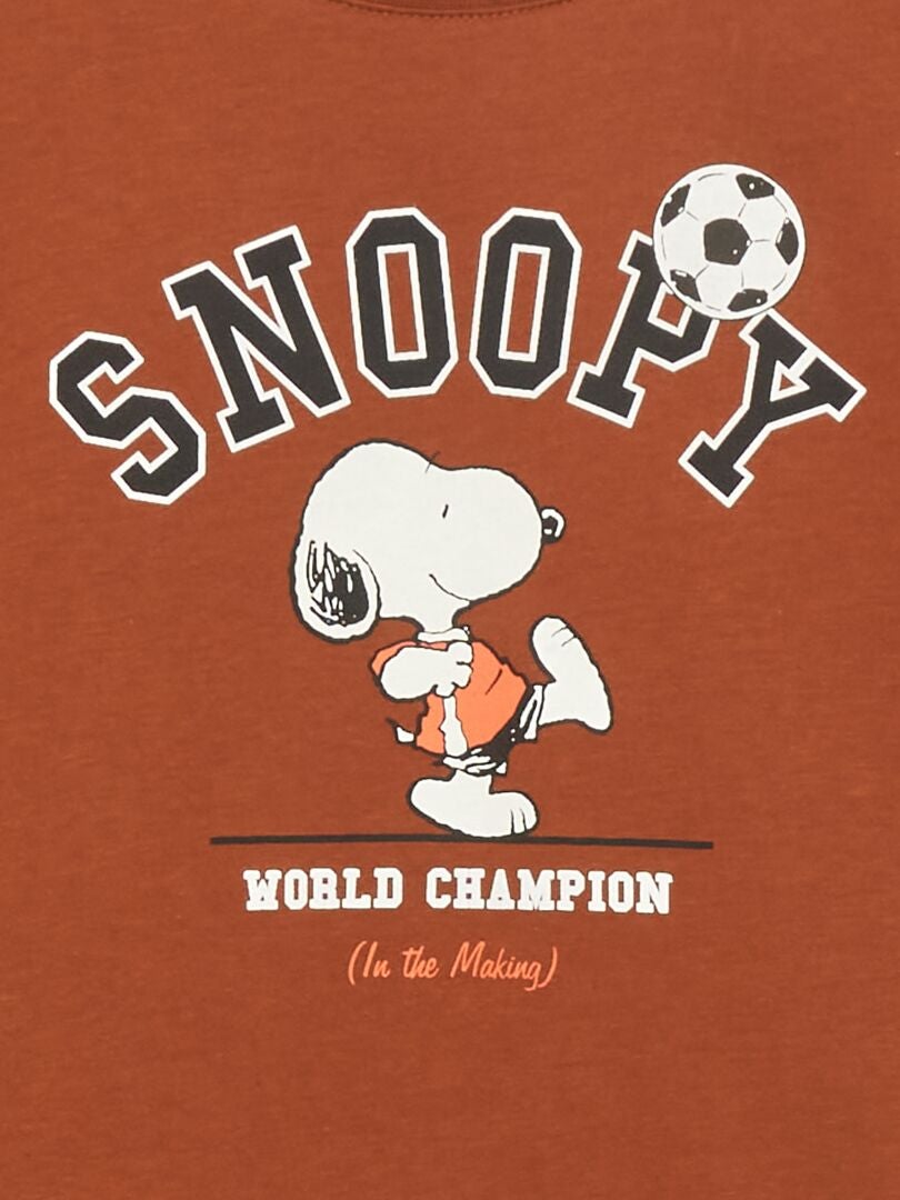 Snoopy T Shirt Bruin Kiabi