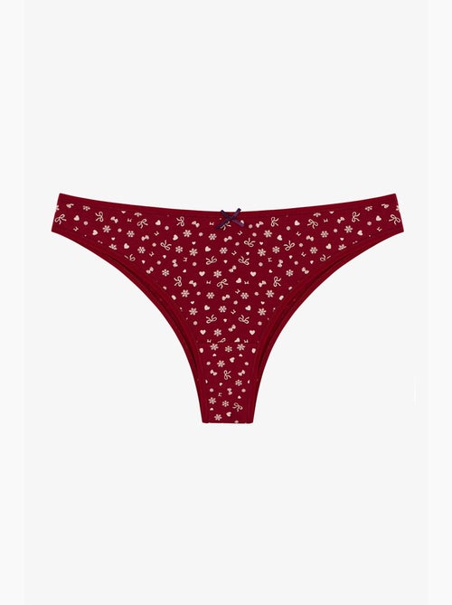 Snow cute strikprint 3-pack brazilian slips penti - Kiabi