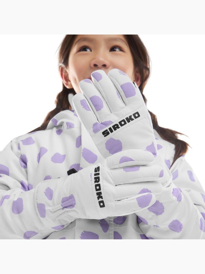Snowboard- en skihandschoenen voor kinderen Wit - Kiabi