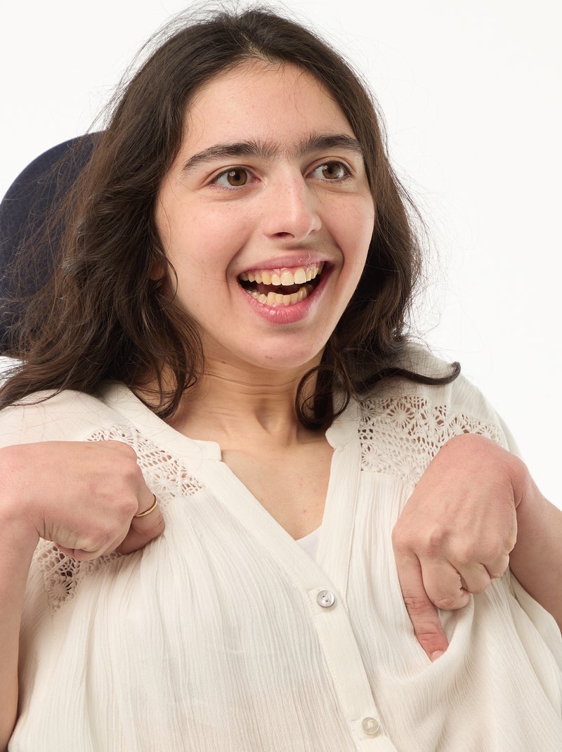 So Easy blouse met korte mouwen Wit - Kiabi