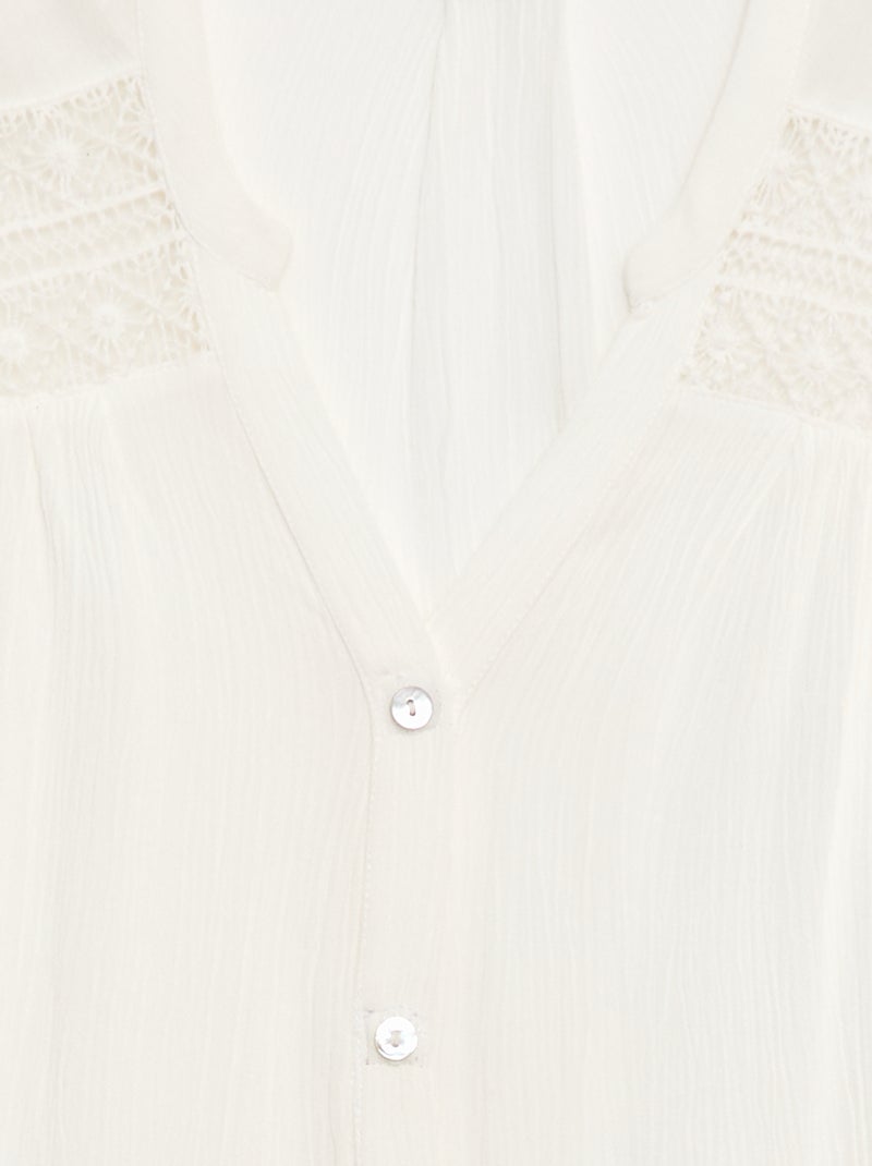 So Easy blouse met korte mouwen Wit - Kiabi