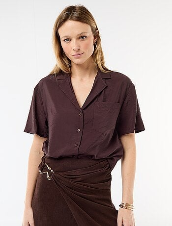 Soepe blouse met korte mouwen