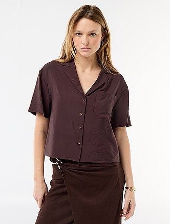 Soepe blouse met korte mouwen