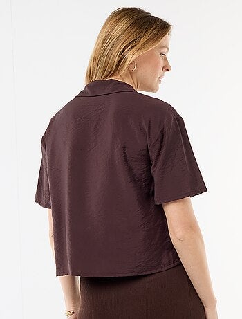 Soepe blouse met korte mouwen