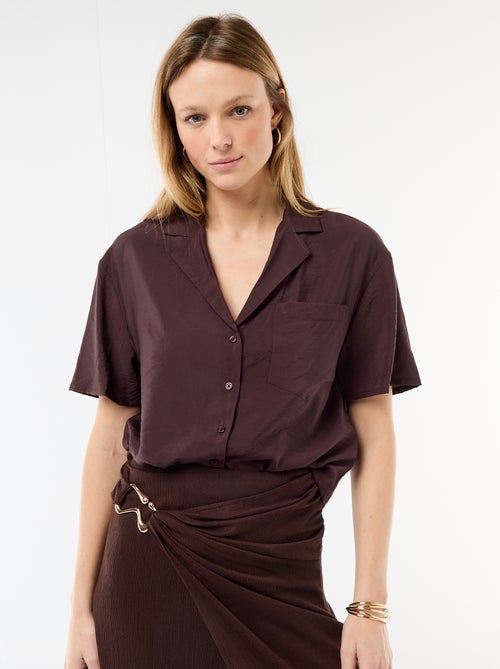 Soepe blouse met korte mouwen - Kiabi