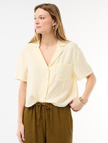 Soepe blouse met korte mouwen
