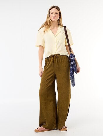 Soepe blouse met korte mouwen