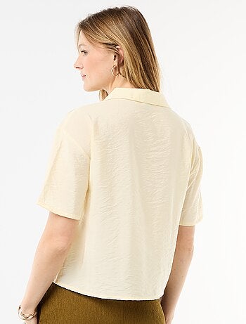 Soepe blouse met korte mouwen