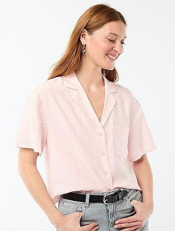 Soepe blouse met korte mouwen