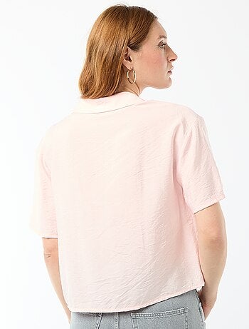 Soepe blouse met korte mouwen