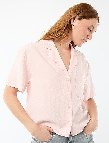Soepe blouse met korte mouwen