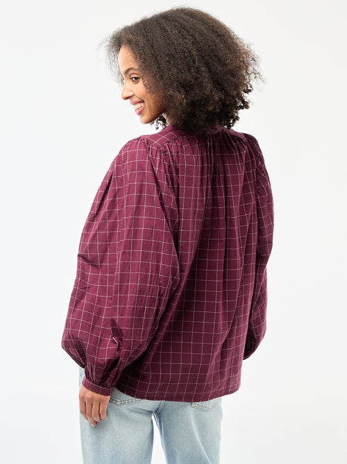 Soepe blouse met ruitprint - Kiabi