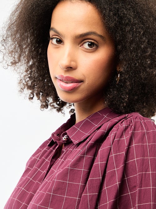 Soepe blouse met ruitprint - Kiabi