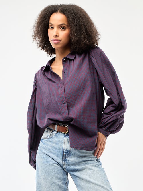 Soepe blouse met vichyprint - Kiabi