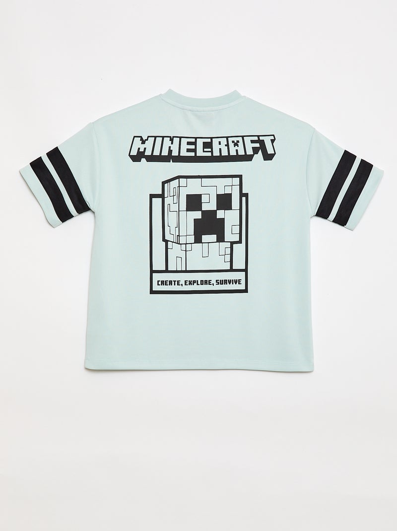Soepel sport T-shirt 'Minecraft' met korte mouwen Blauw - Kiabi