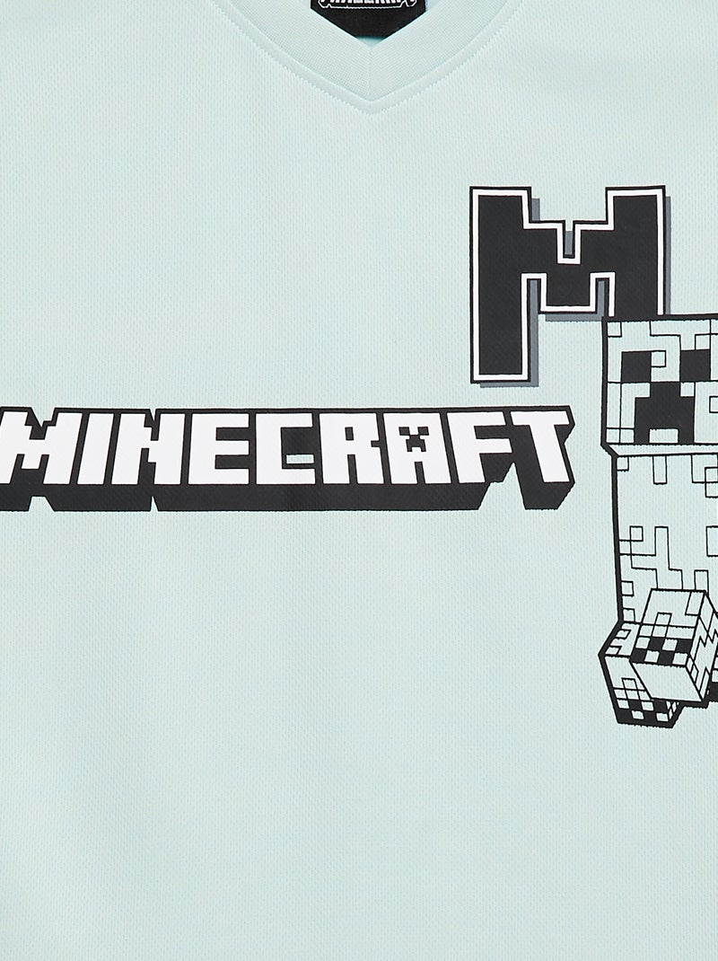 Soepel sport T-shirt 'Minecraft' met korte mouwen Blauw - Kiabi