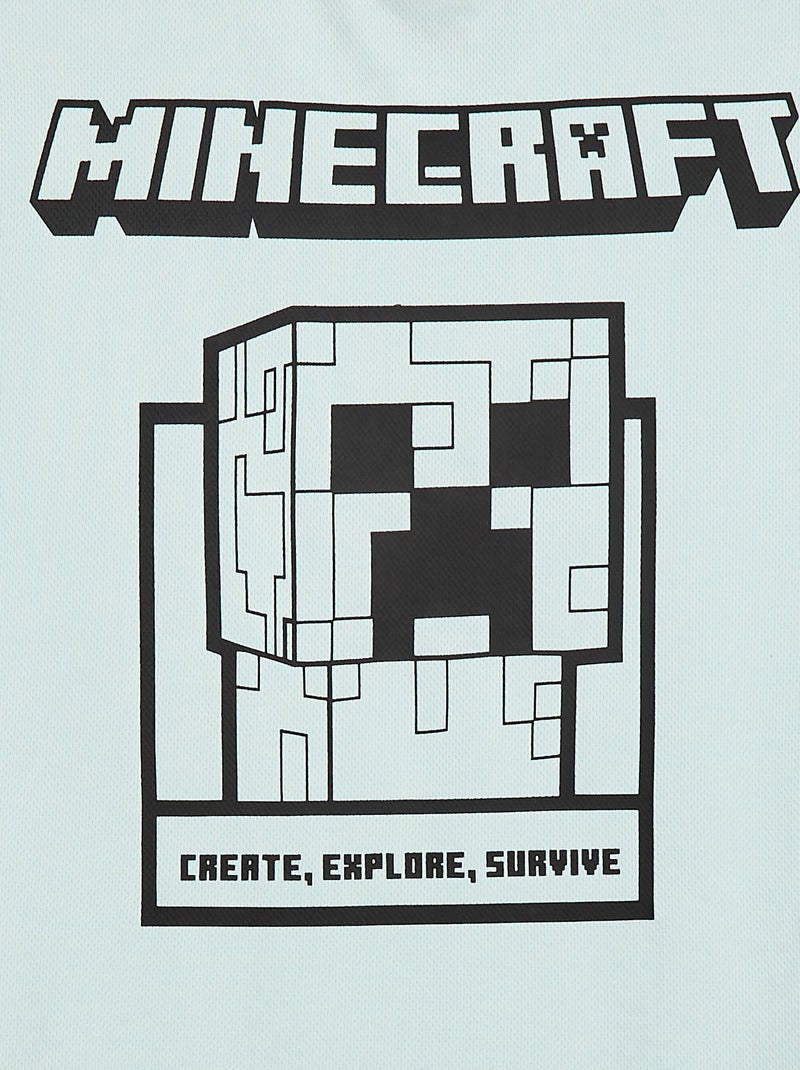 Soepel sport T-shirt 'Minecraft' met korte mouwen Blauw - Kiabi