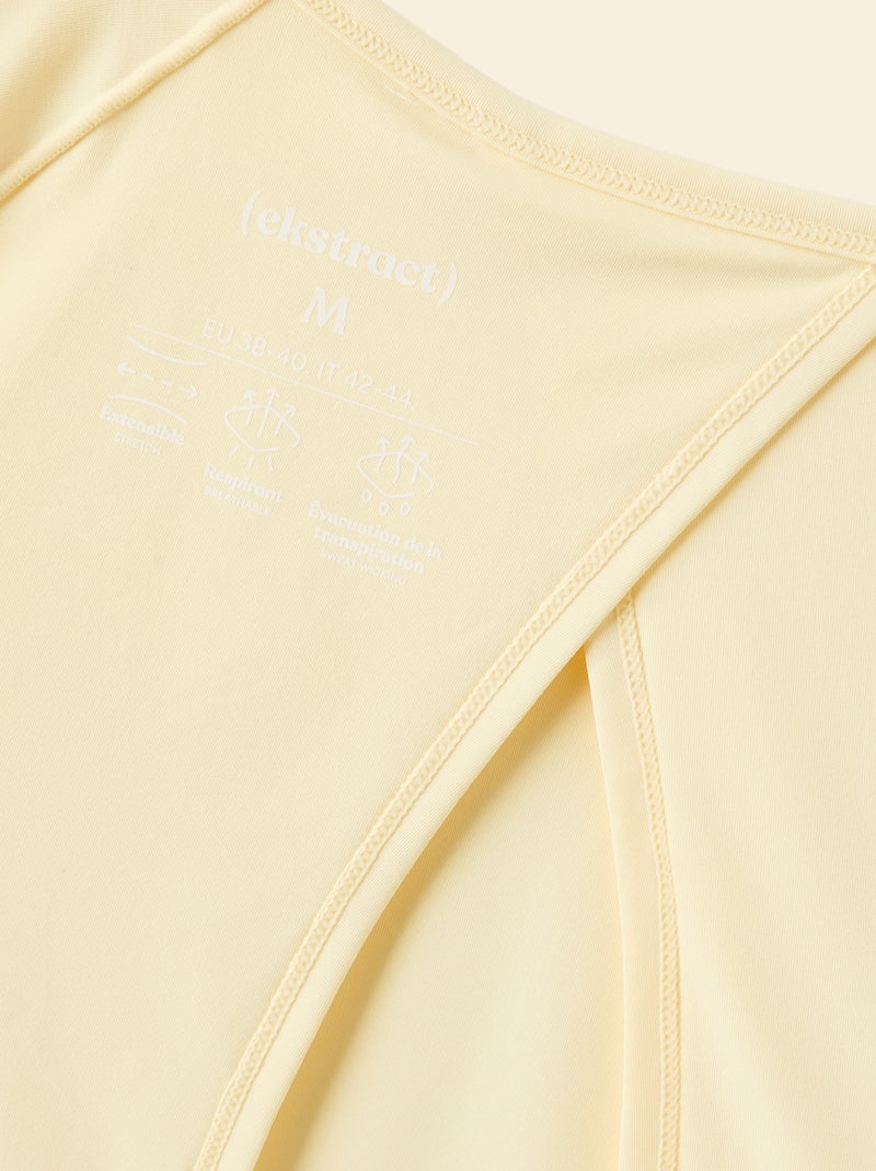 Soepel T-shirt met split aan de achterkant - (ekstract) Geel - Kiabi