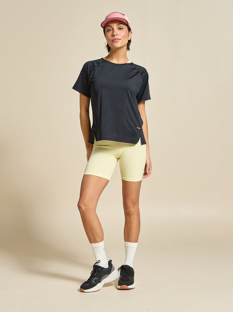 Soepel T-shirt met split aan de achterkant - (ekstract) Zwart - Kiabi