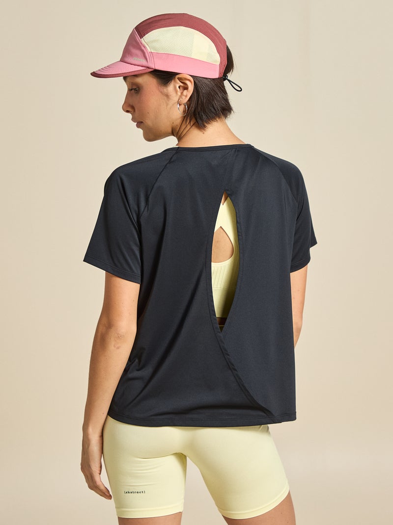 Soepel T-shirt met split aan de achterkant - (ekstract) Zwart - Kiabi