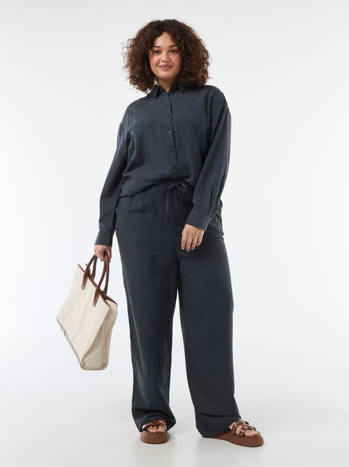 Soepele blouse met lange mouwen - Kiabi