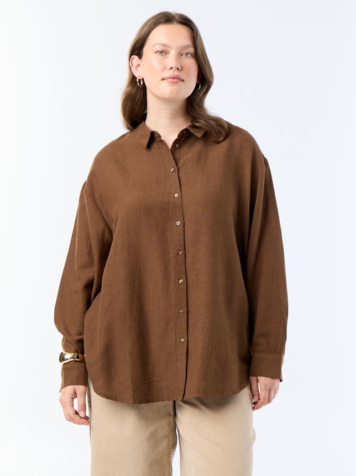 Soepele blouse met lange mouwen - Kiabi