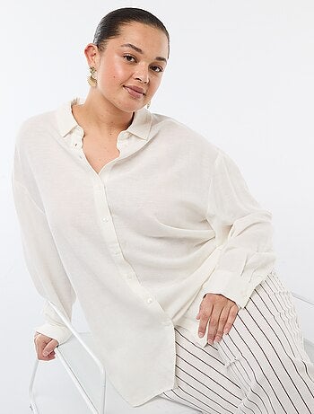Soepele blouse met lange mouwen