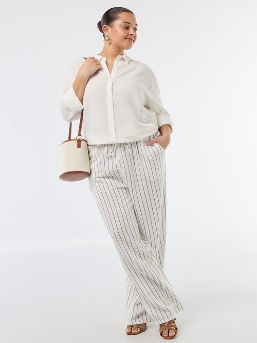 Soepele blouse met lange mouwen - Kiabi