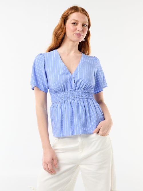 Soepele blouse met uitlopend model - Kiabi