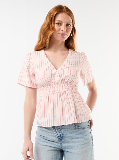 Soepele blouse met uitlopend model - Kiabi