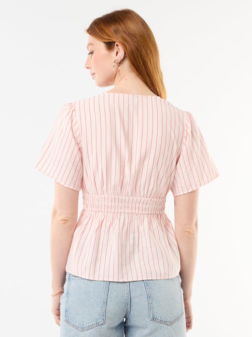 Soepele blouse met uitlopend model - Kiabi