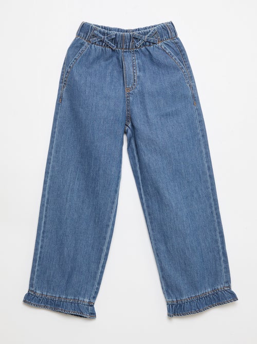 Soepele broek met jeanslook - Kiabi