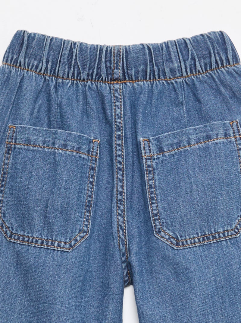 Soepele broek met jeanslook Donkerblauw - Kiabi