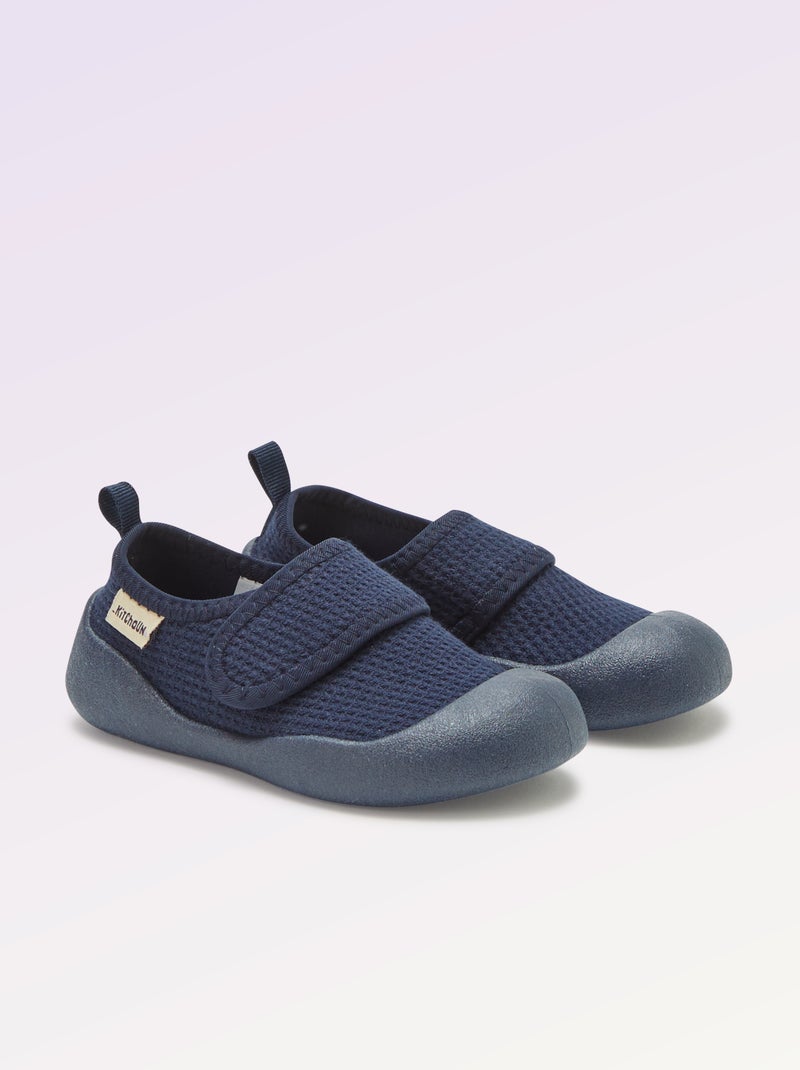 Soepele, lage slofjes motoriek 3 - Kitchoun Blauw - Kiabi