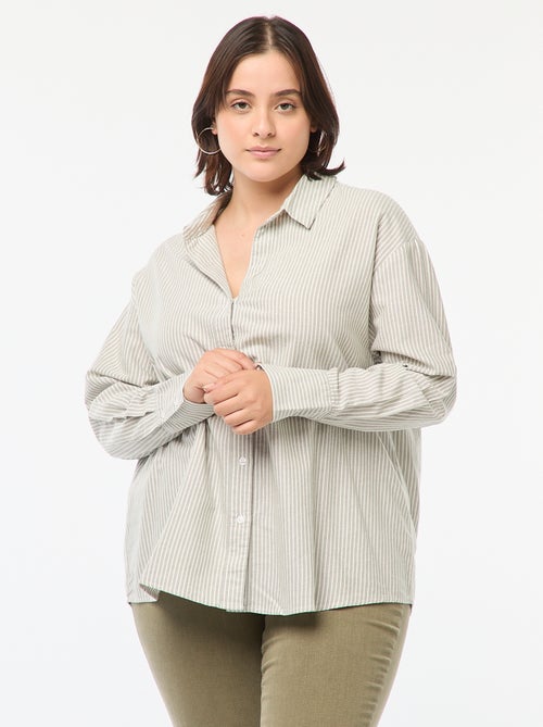 Soepelvallend overhemd van Oxford-katoen - Kiabi