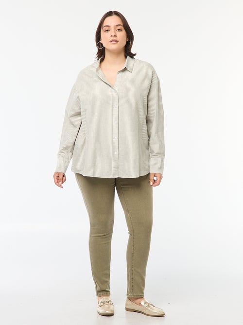 Soepelvallend overhemd van Oxford-katoen - Kiabi