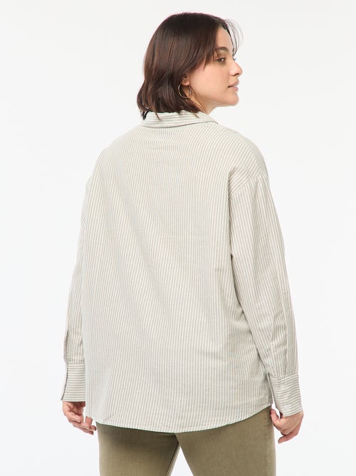 Soepelvallend overhemd van Oxford-katoen - Kiabi