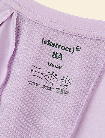 Ekstract - Soepelvallend sport T-shirt met korte mouwen