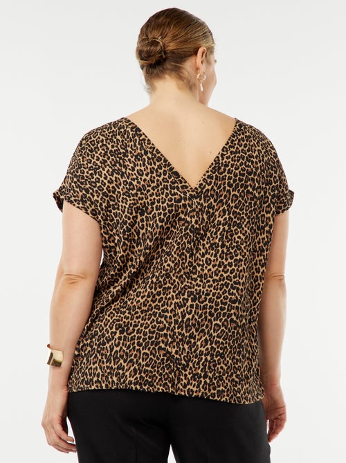 Soepelvallend T-shirt met wafeltextuur - Kiabi