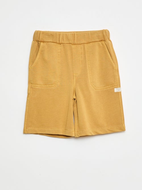 Soepelvallende bermuda in french terry - Kiabi