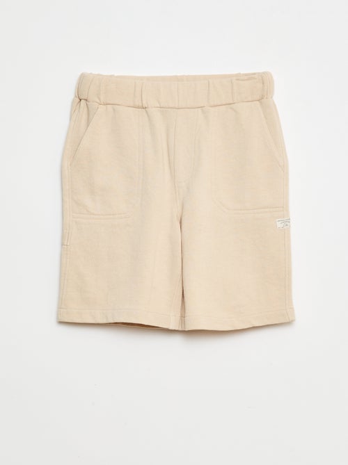 Soepelvallende bermuda in french terry - Kiabi