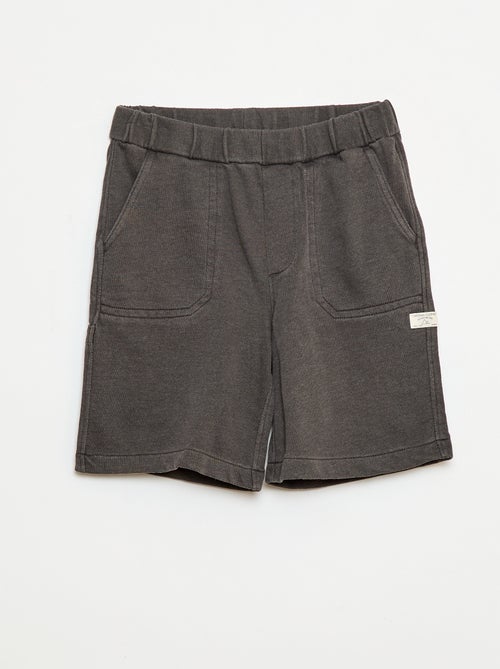 Soepelvallende bermuda in french terry - Kiabi