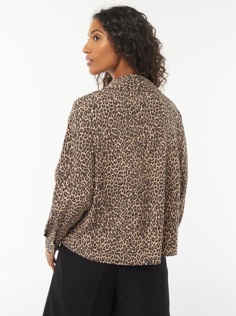 Soepelvallende blouse Biege - Kiabi