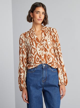 Soepelvallende blouse met print